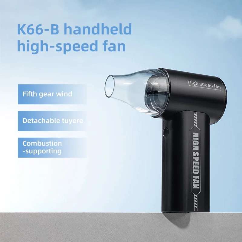 2025 Gewelddadige ventilator 80000 RPM Handheld Vijf-snelheden Wind Hoge snelheid Draagbare Hoge snelheid Kleine Wind Oplaadbare Ventilador Fan