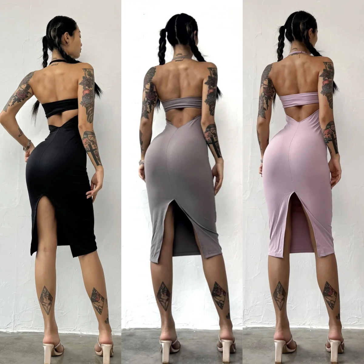 

Fitness Sports Casual Dress Women's Neck Beautiful Back Sexy Hip Skirt Cloud Feeling Breathable High Elastic