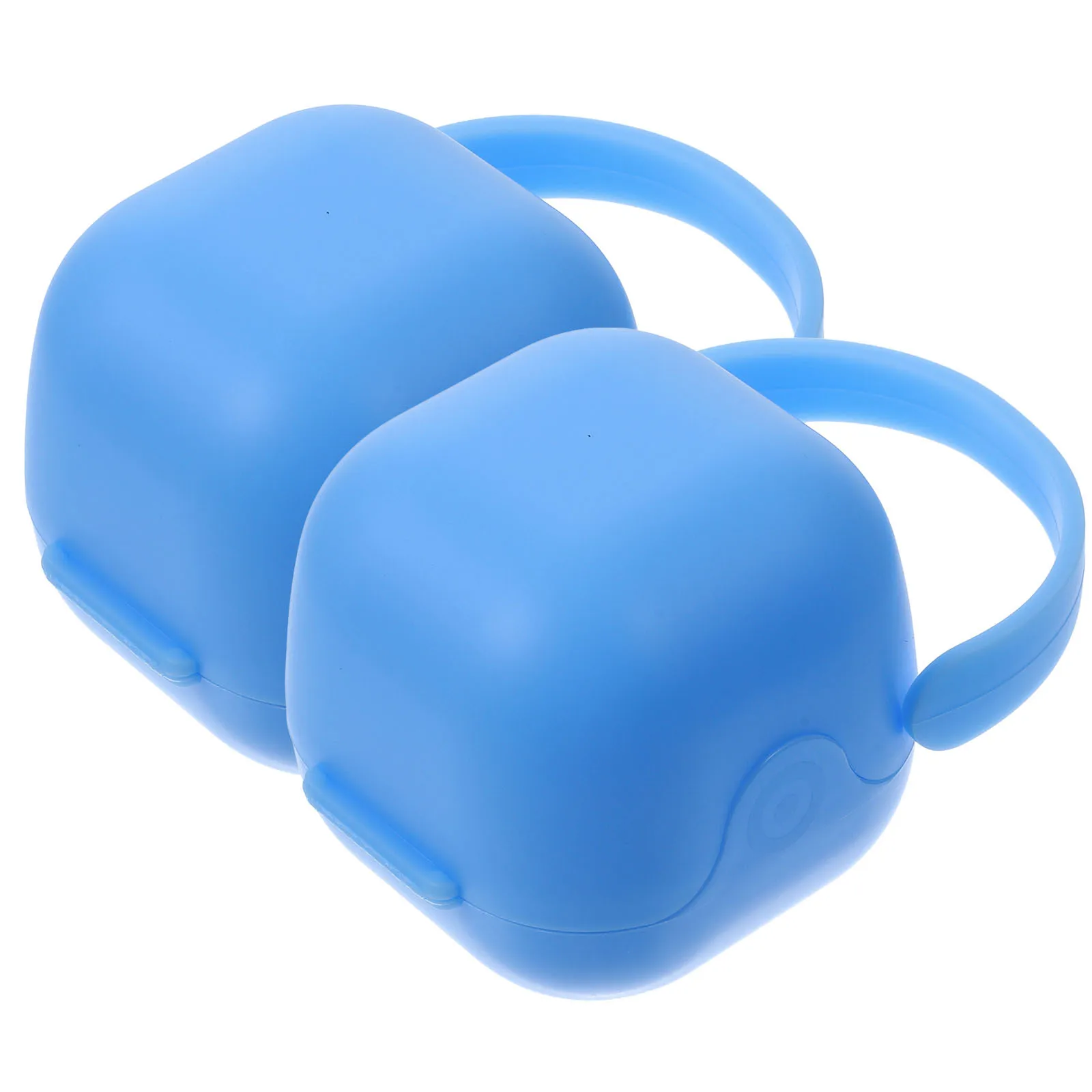 

2Pcs Baby Pacifier Holder Storage Case Portable PP Material Carry Loop Soother Box for Travel Outdoor Blue Pacifier Case