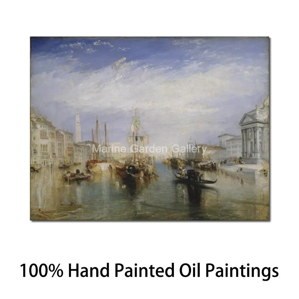 Romantic Seascape Canvas Art Grand Canal Venice Handmade J.M.W. Turner Painting Classic Landscape Modern Home Decor Large
