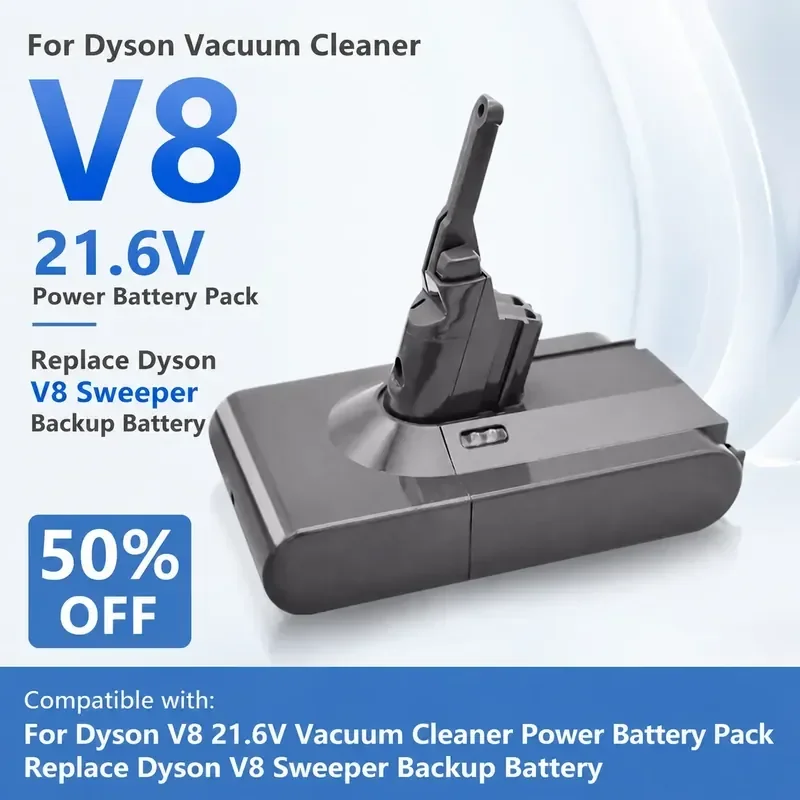 

21.6V 2500mAh Replacement Battery Pack for Dyson V8 Vacuum Cleaner