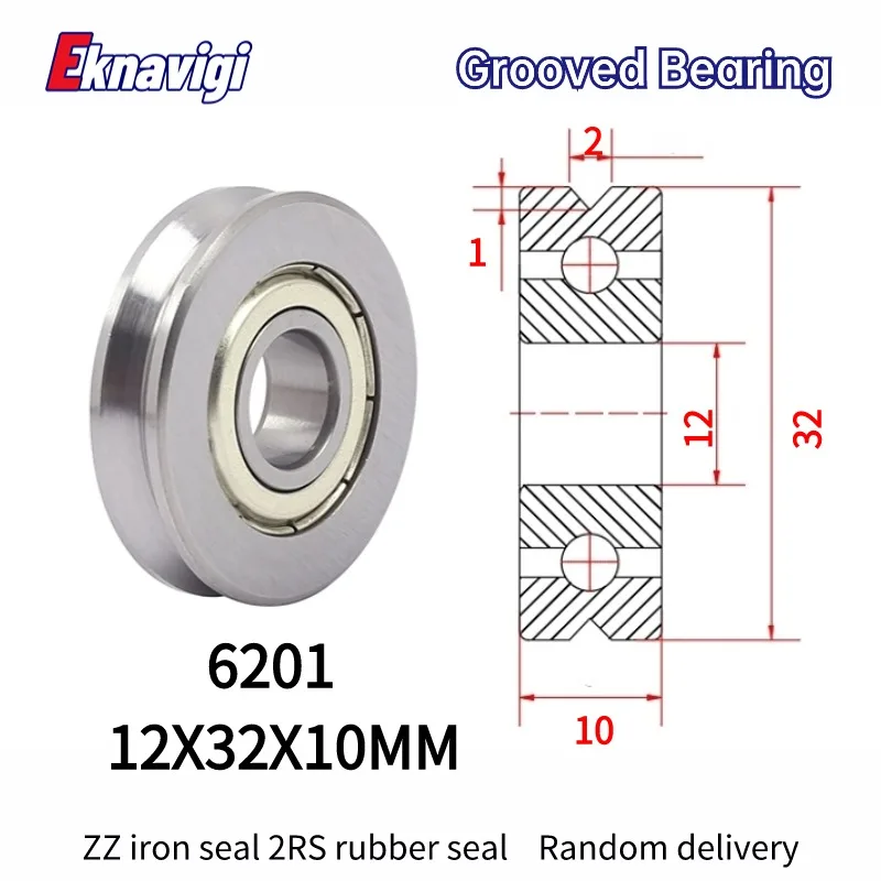 10 szt. Prostowanie mieszanych kół nad linią z łożyskiem rowkowym V 6201 12X32X10MM koło pasowe typu U rowek