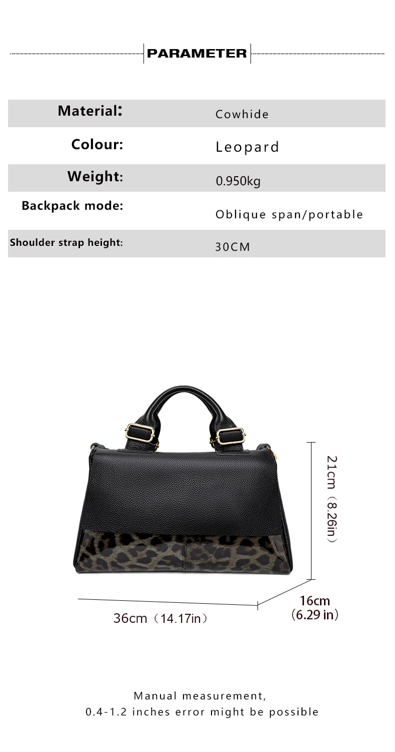 Aidrani Echtleder-Handtasche 2026 Damen-Mode-Tasche Premium Leopardenmuster Luxusmarke Top-Rindsleder-Tasche – Detail 6