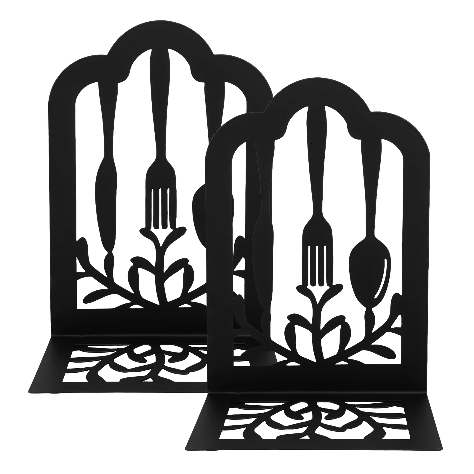 Iron Bookends Set of 2 L Shape Heavy Duty Book Organizer Metal Decorative Stand Shelves Home Office Study Library Book Stopper