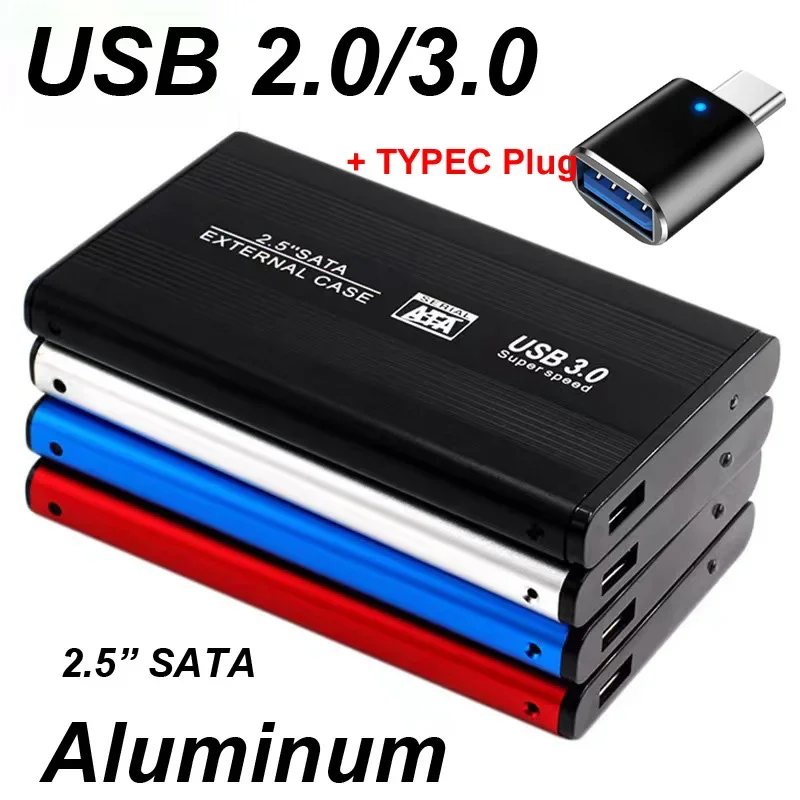 

USB 3.0/2.0 2.5 Inch Hard Drive Disk Enclosure HDD External Box Case Aluminum Caddy 2.5" Sata HDD LED Light For Computer TYPE C