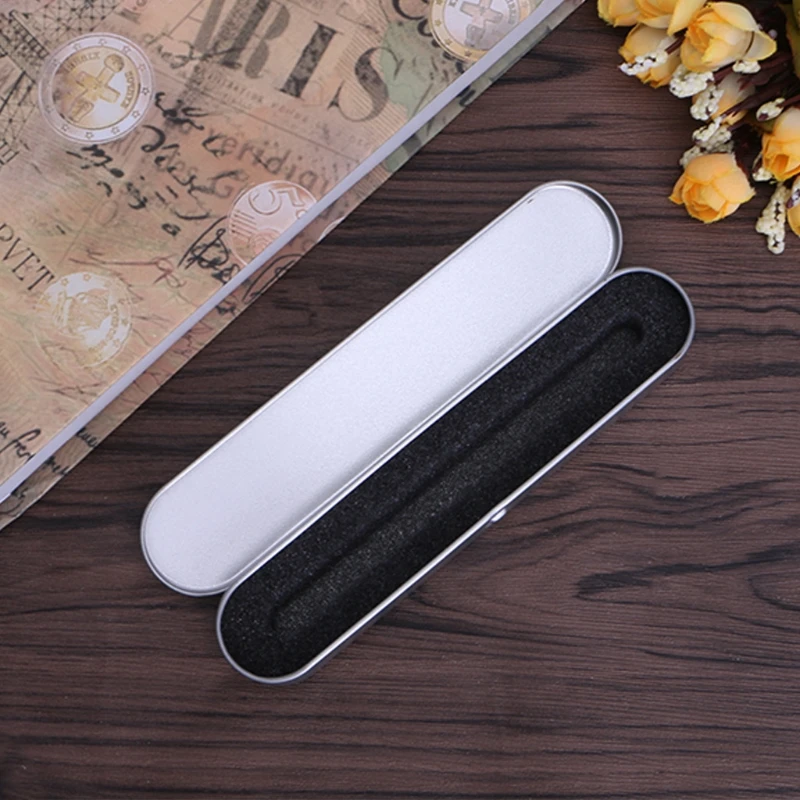 Lápiz estaño plateado para estuche, caja almacenamiento, organizador papelería, escuela, oficina