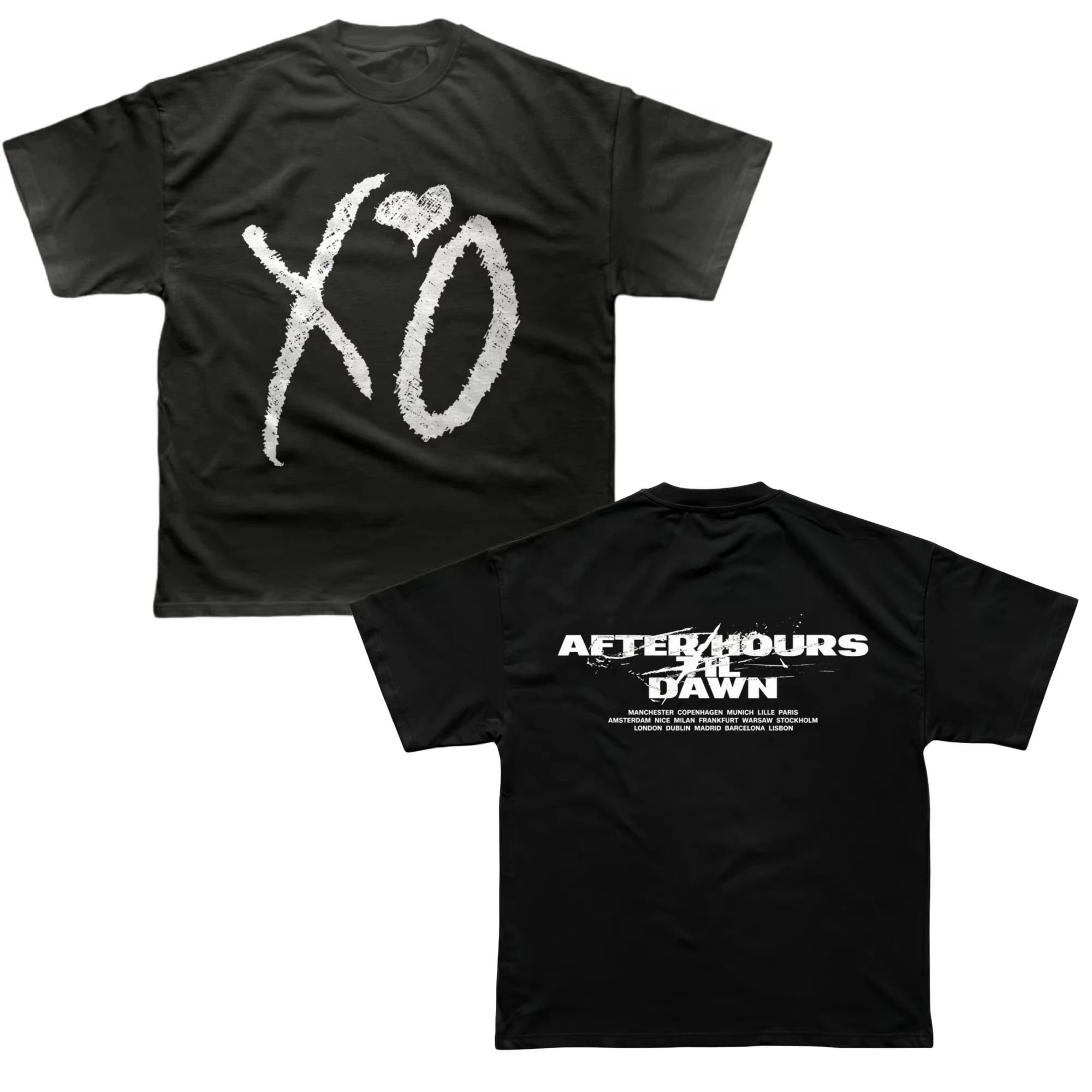 Camiseta The Weeknd After Hours Til Dawn AHTD Tour 2026 para hombre y mujer, ropa de algodón Y2K, camiseta de manga corta con cuello redondo a la moda