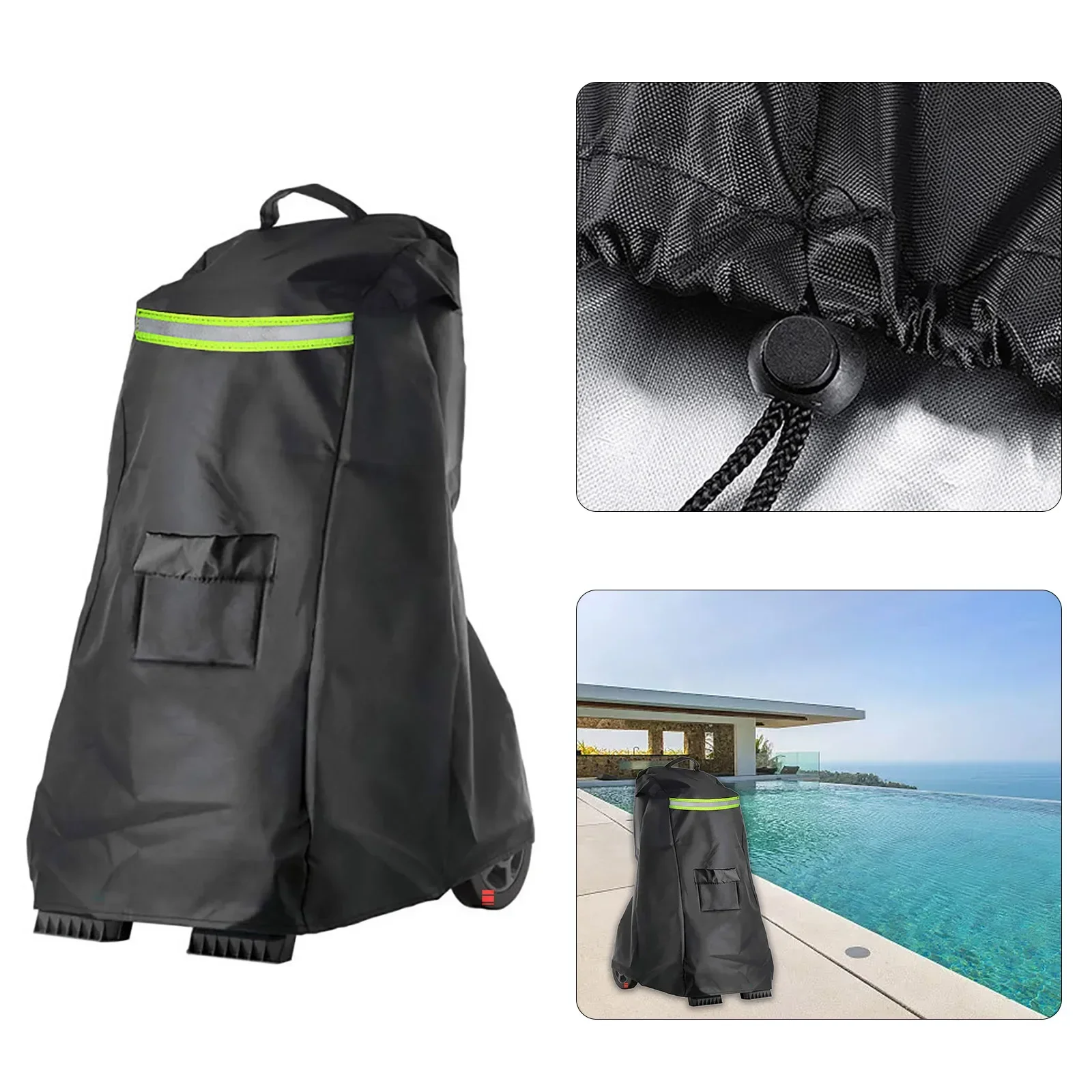 

Protective Pool Cover Pool Cleaner Cover Moisture Prevention Polyester Fabric Residential Use Sleek Silhouette