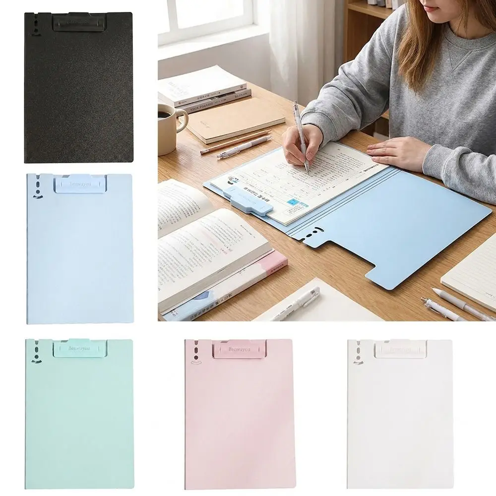 

Multi-functional 2-in-1 Clipboard Vertical Waterproof File Organizer Foldable Document Holder School Office