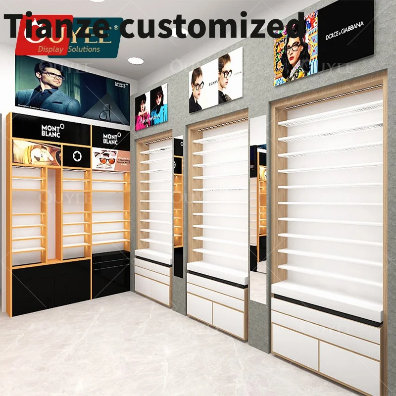 

Customized-Factory Direct Make Optical Shop Interior Design Decoration Eyewear Optical Shop Funiture Wall Mounted Optical Frame