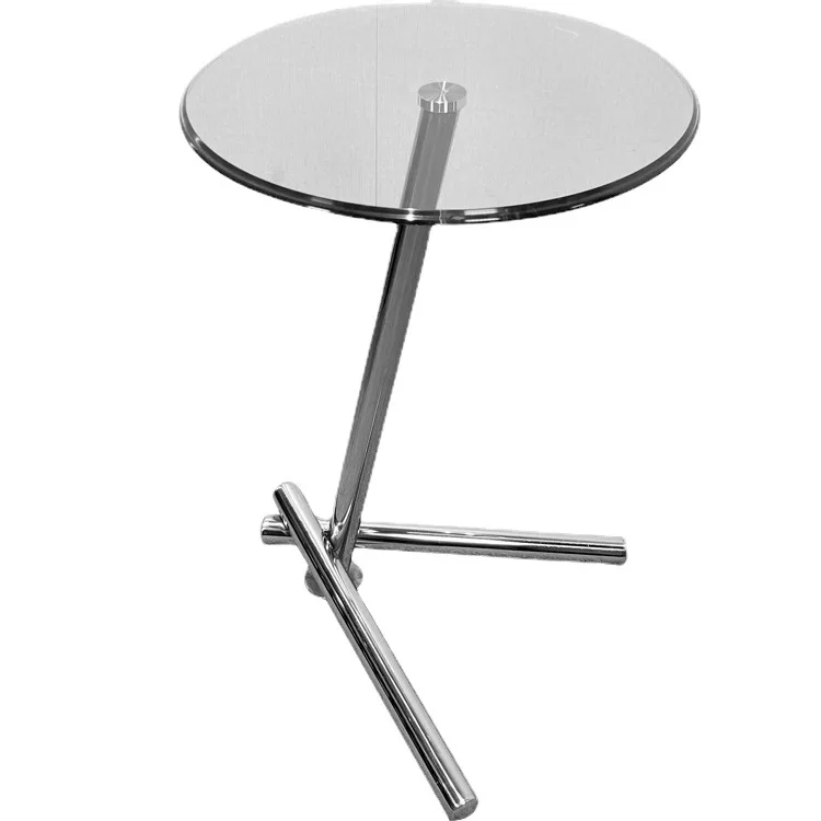 

Minimalist sofa side table, glass ins wind corner table, modern simple creative balcony small apartment living room small coffee
