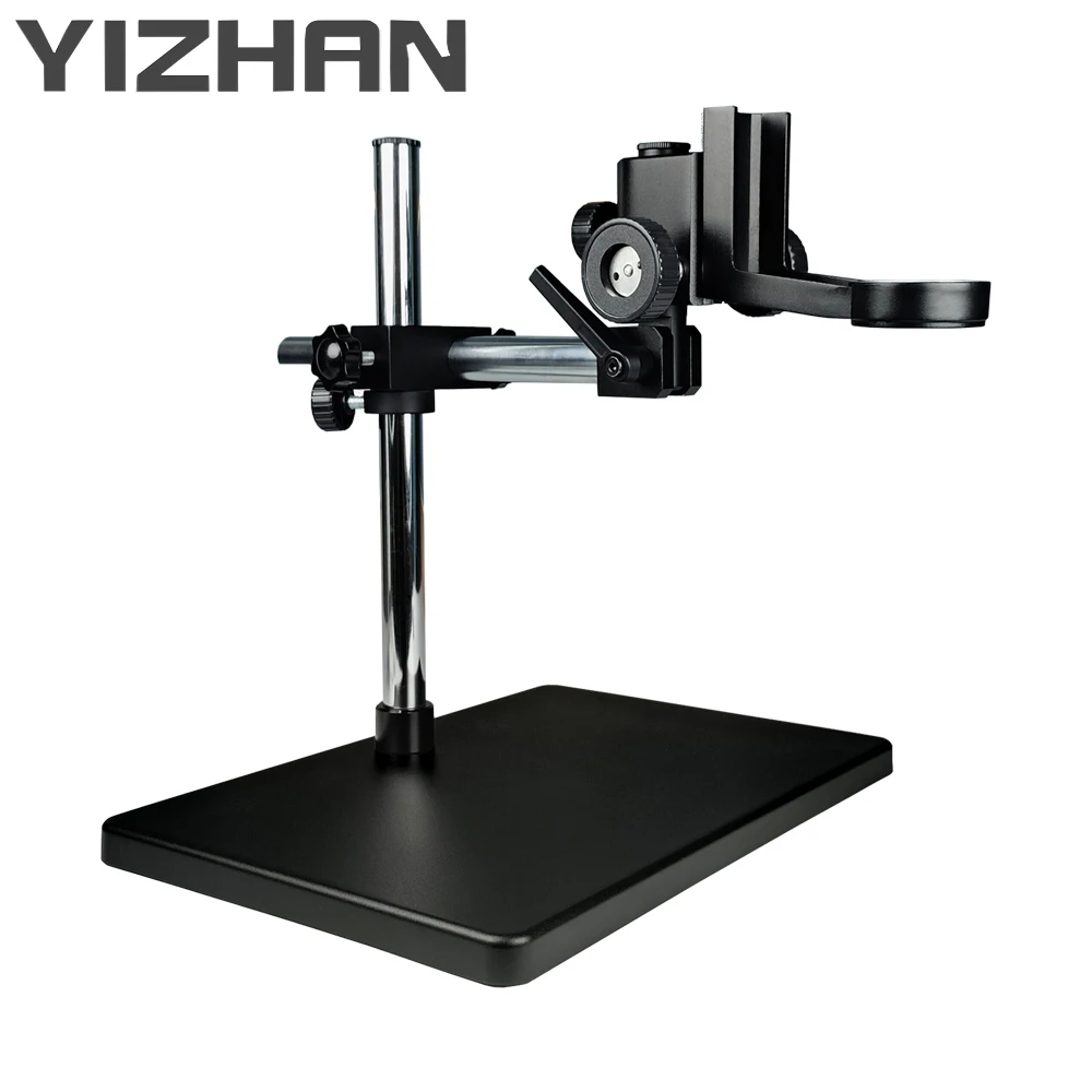YIZHAN Monocular Microscope Rotating Universal Bracket Large Bottom Plate Universal Joint Lever PCB Soldering Inspection