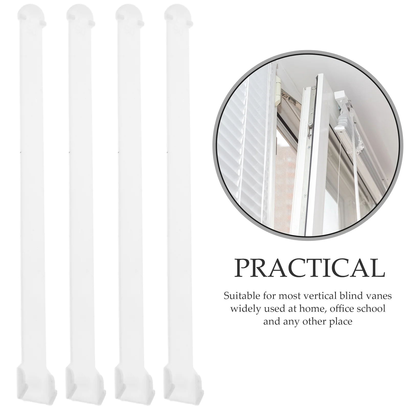 50 Pcs Window Blinds for Home Roller Connector Vertical Locating Plate Accessories White Office Curtain Parts