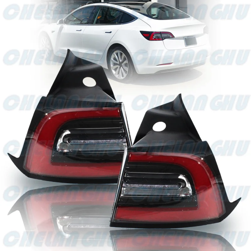 

LED Tail Light For Tesla Model 3 2017 2018 2019 1 Pair Outer Side 3 Pins Rear Lamp Turn Light Car accessories