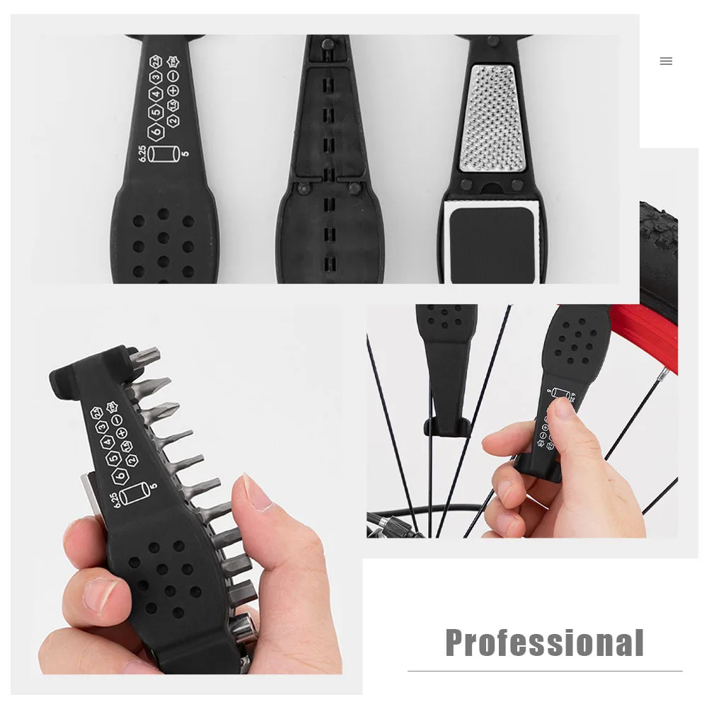 

1 set Multifunctional Bike Tire Repair Tool Kit Portable Glass Fiber Tire Levers Durable Cycling Maintenance Tools Set For