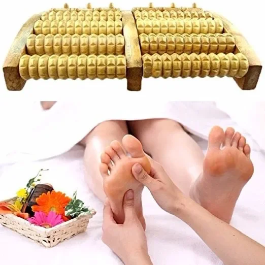 

New Wooden Foot Roller Wood Care Massage Reflexology Muscle Relax Relief Massager Spa Gift Anti Cellulite Foot Massager Care Too