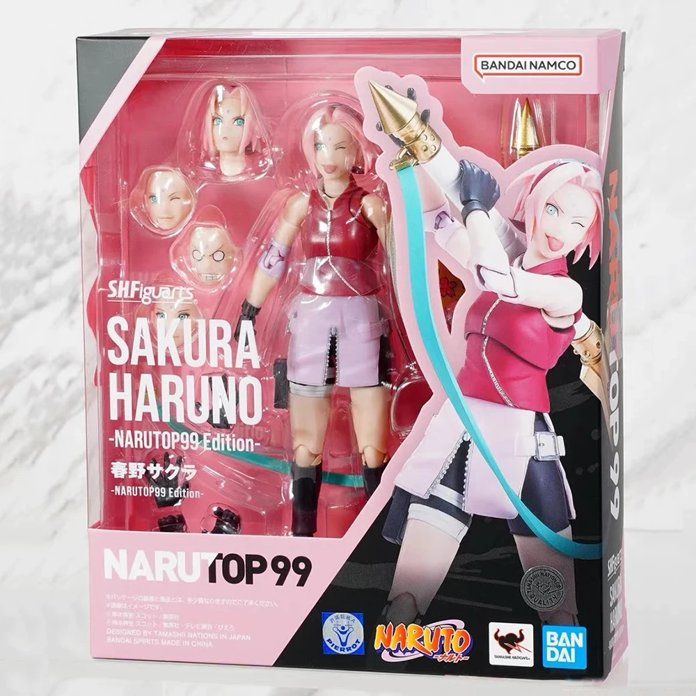 

In Stock Bandai SHF Hong Kong Edition Japanese Anime Female Pink Hair Figure 6in Action Dolls Full Set Model