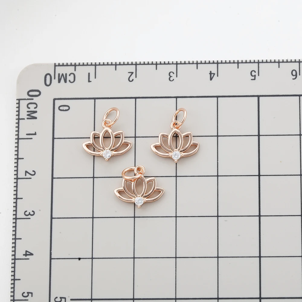 3 قطعة/الوحدة لطيف زهرة سحر لصنع المجوهرات لوازم الذهب اللون الزركون Diy أقراط سوار قلادة المفاتيح بالجملة #3