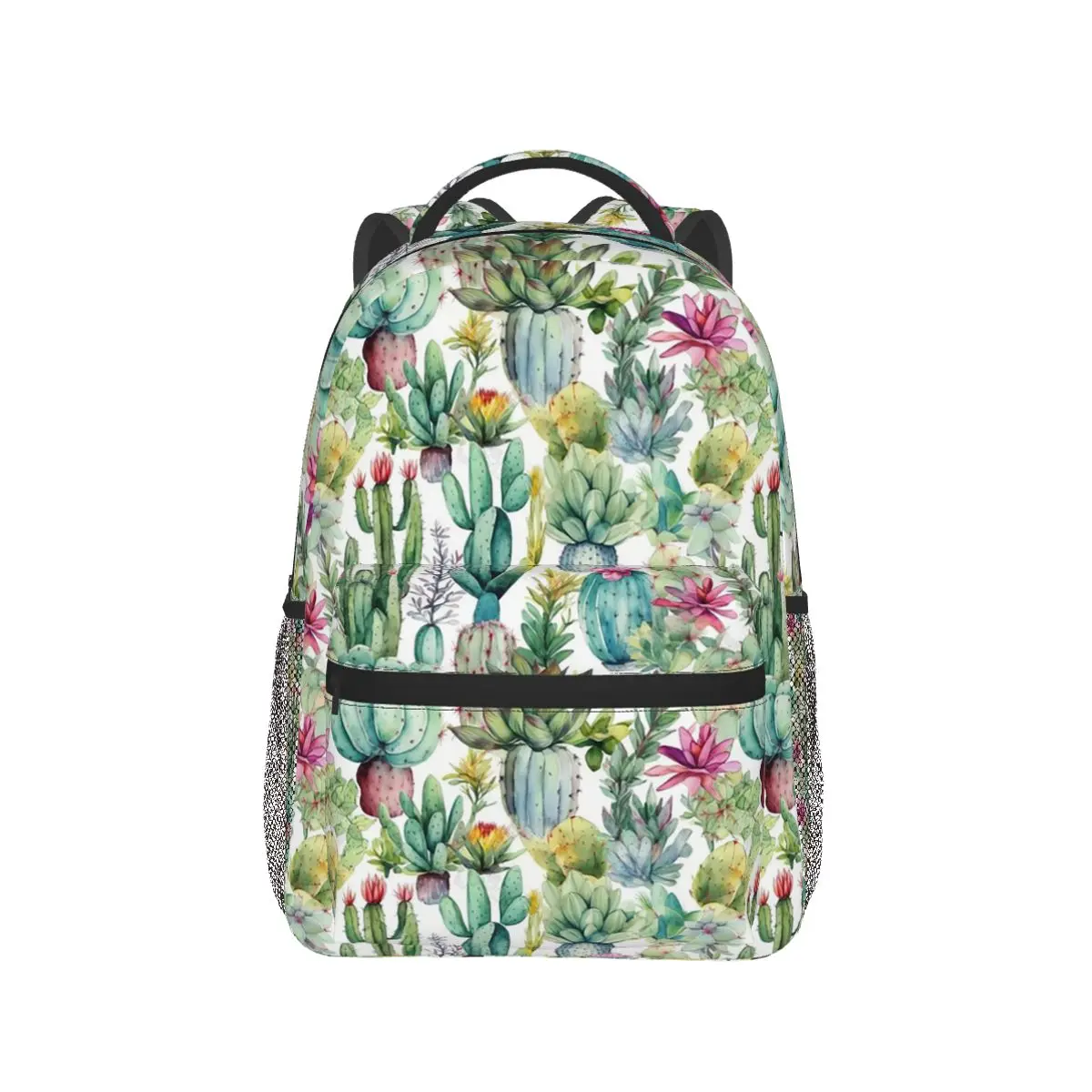 

Cactus Garden Green Cacti And Desert Flora Backpack Hot Sale Daypack Large Capacity Children BookBag School Bag Shoulder Bags