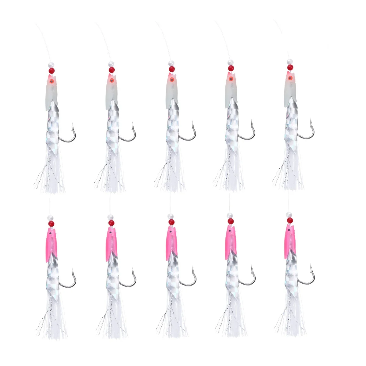 

10 Pcs Fish Skin Hook Simulated Hooks Lure Bait Tackle Accessory Fishing Bionic