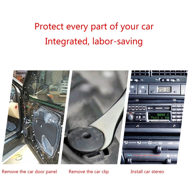 Cacciavite con fibbia per finiture multifunzionale per strumenti con piede porco, riparazione portiera per auto, pinze per
