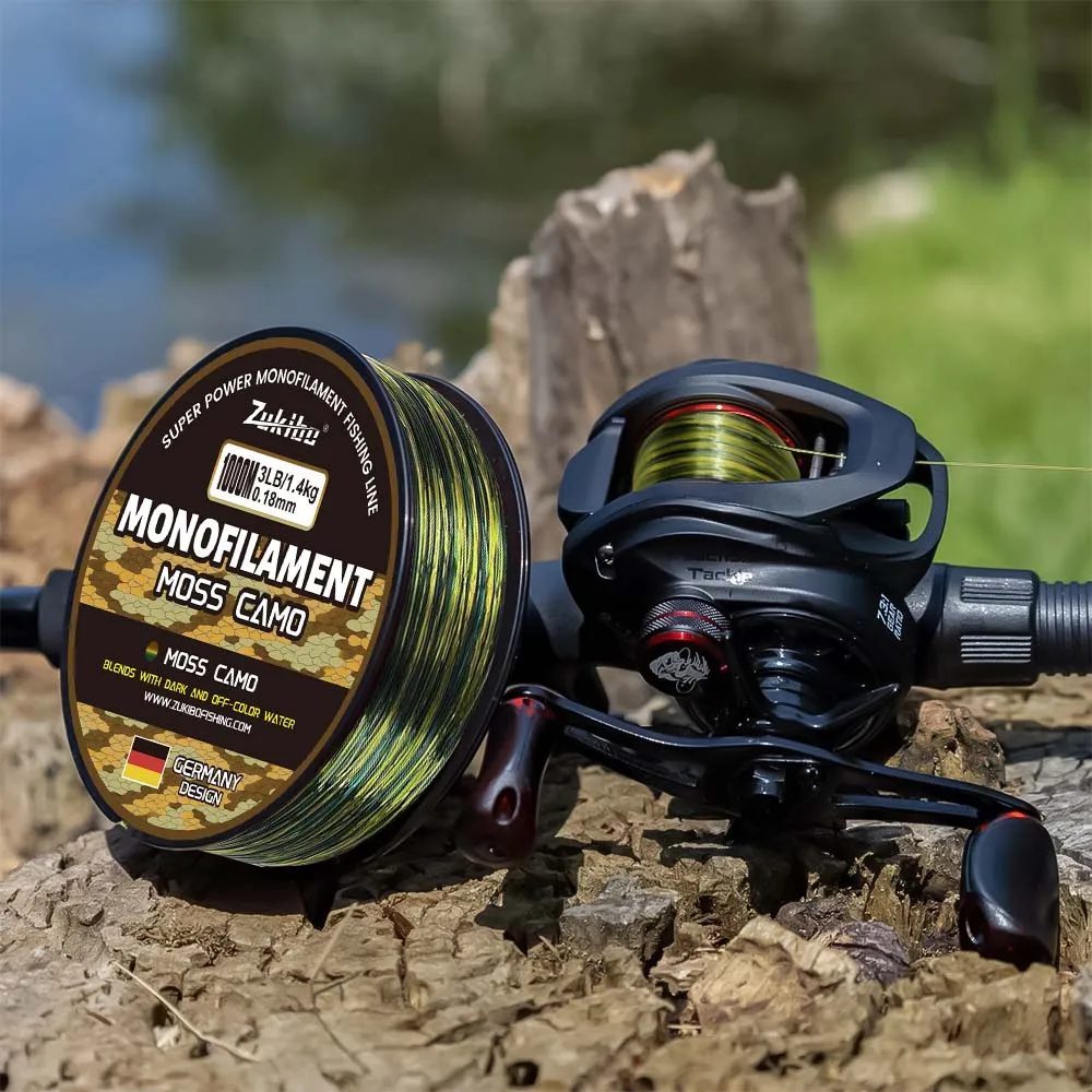 ZUKIBO Camo Green Nylon Monofilament Angelschnur Abriebfeste Monoschnur für Salzwasser- und Süßwasserfischen – Detail 8