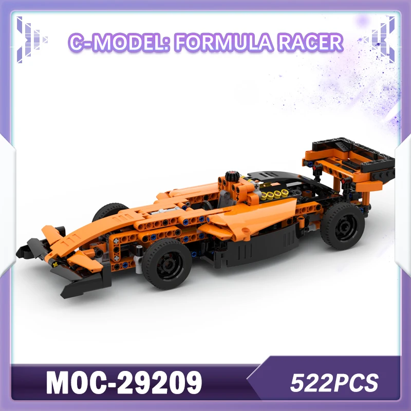 

522PCS MOC-29209 Speed Champions C-Model: Formula Racer Building Block Model Brick Set Creative Birthday Holiday Exquisite Gifts