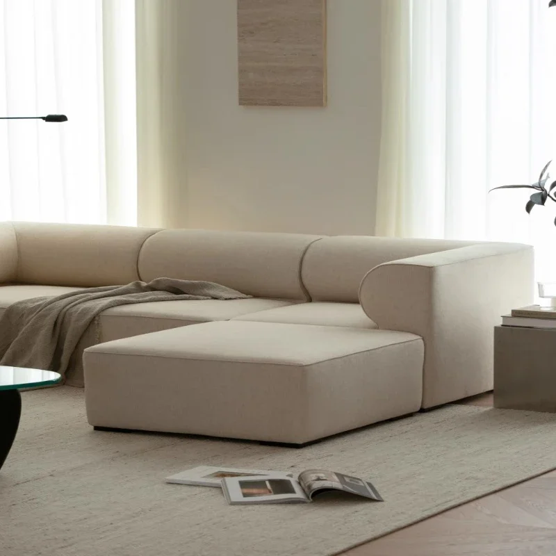 Nordic simple Eave module combination sofa living room small apartment audo cotton and linen fabric sofa