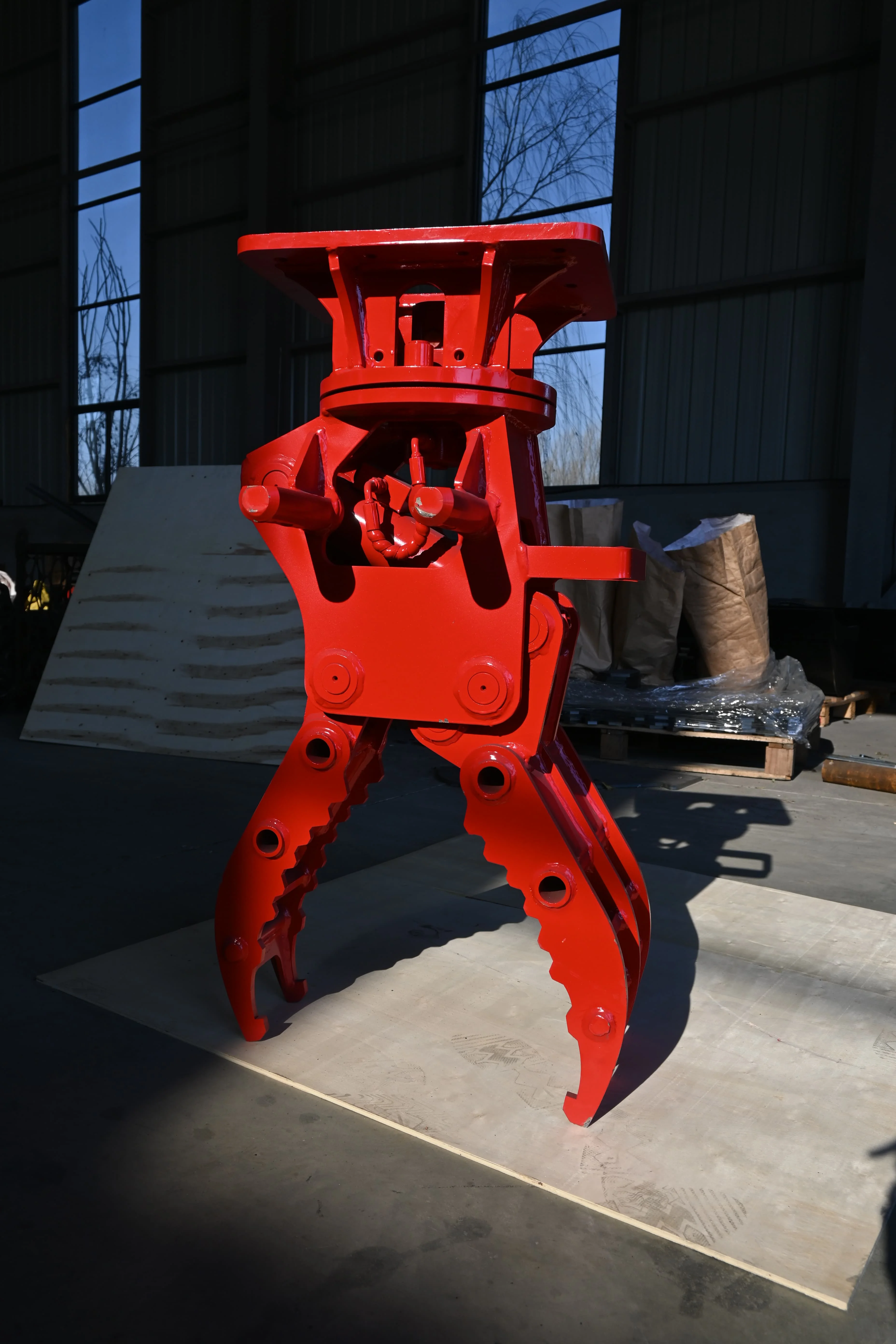 Hydraulic Single Cylinder Log Wood Timber Grapple Excavator Attachments