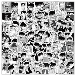 100pcs Black and White Detective Conan Cartoon Suitcase Notebooks Water Bottles Waterproof Sticker Kid Toy Decoration Supplies