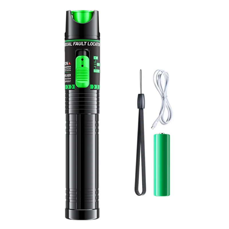 

Superior-SAIVXIAN Strong Light Passage Pen Fiber Optic Green Light Visual Fault Locator Rechargeable 30MW Fiber Optic Tester Pen