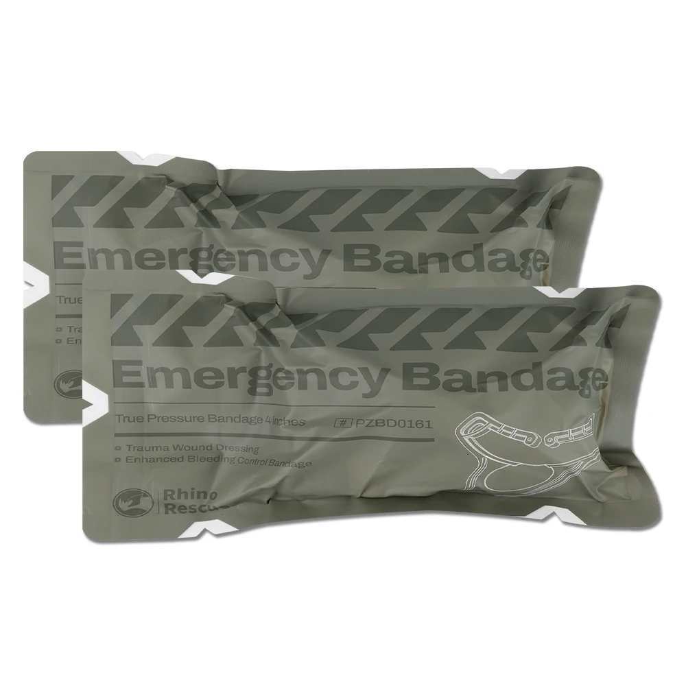 6 Inch Pressure Emergency Bandage, Rhino Rescue Compression Trauma Wound Dressing, Medical Combat  First Aid Kit IFAK Supplies,