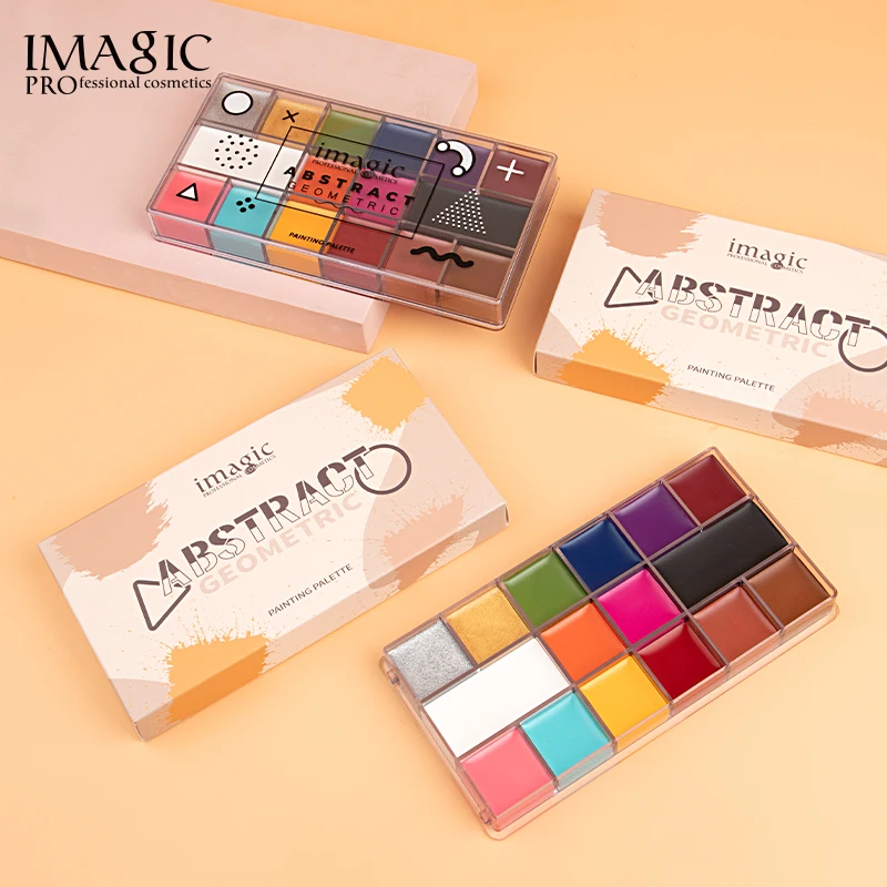 

Stage Makeup Vibrant Colors Imagic Professional Colorful Halloween Cosmetics Cosplay Must-have Oil Paint Long-lasting 16-color