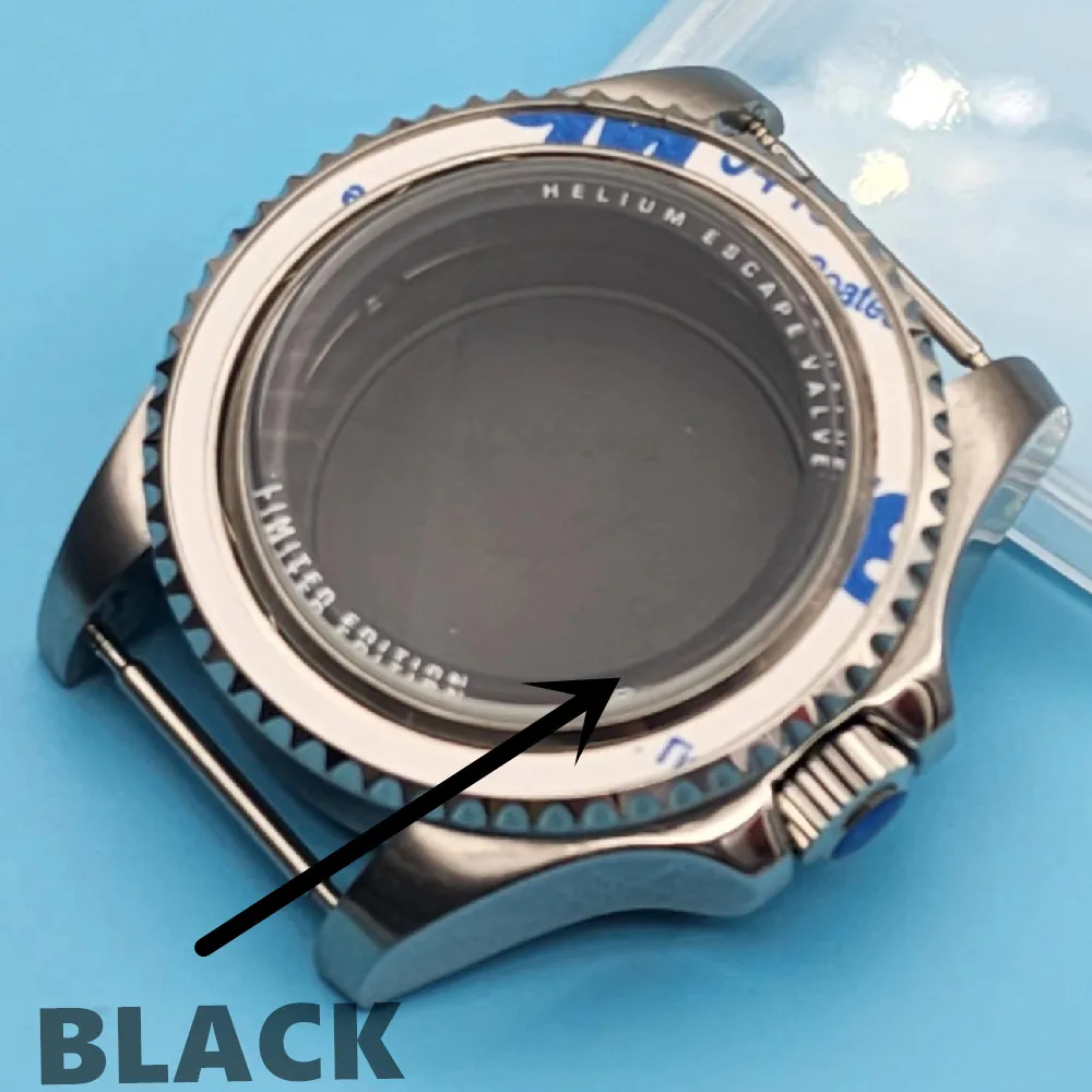 43 мм изогнутые часы из нержавеющей стали в морском стиле, подходят для Nh35 Nh36 Eta2824 Miyota8215, автоматический механизм