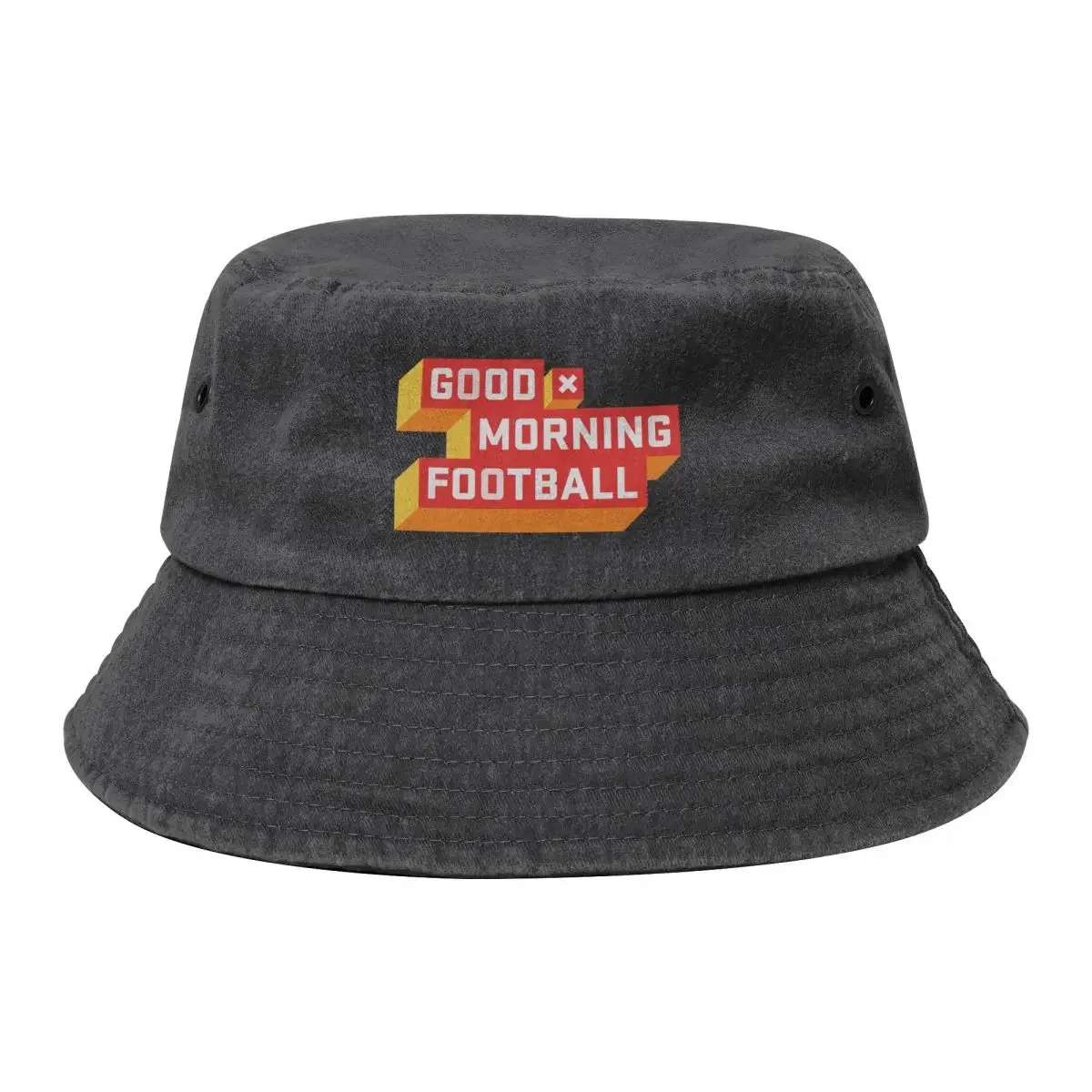 Angry Runs Good Morning Football Bucket Hat Sun Cap Mountaineering Rugby Women's Beach Outlet 2024 Men's