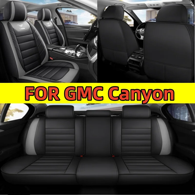 

ДЛЯ GMC Canyon Водонепроницаемые чехлы на автомобильные сиденья из искусственной кожи, износостойкие, мягкие и удобные, полностью завернутые чехлы на сиденья