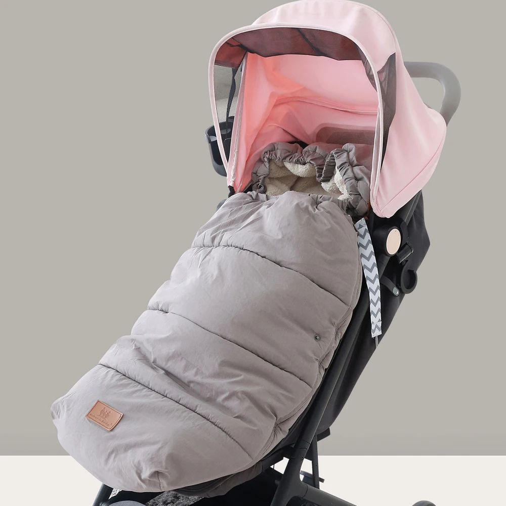 

Baby Stroller Sleepsacks Infant Envelopes Footmuff Windshield Winter Out Windproof Fleece Warm Soft Sleeping Bag For 0-12M