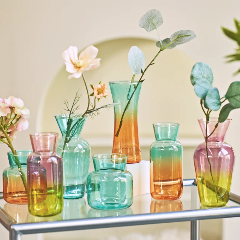 Nordic Mini Vase Creative Flower Vases Decorative Glass Bottles Wedding Centerpieces Home Decor Decoration