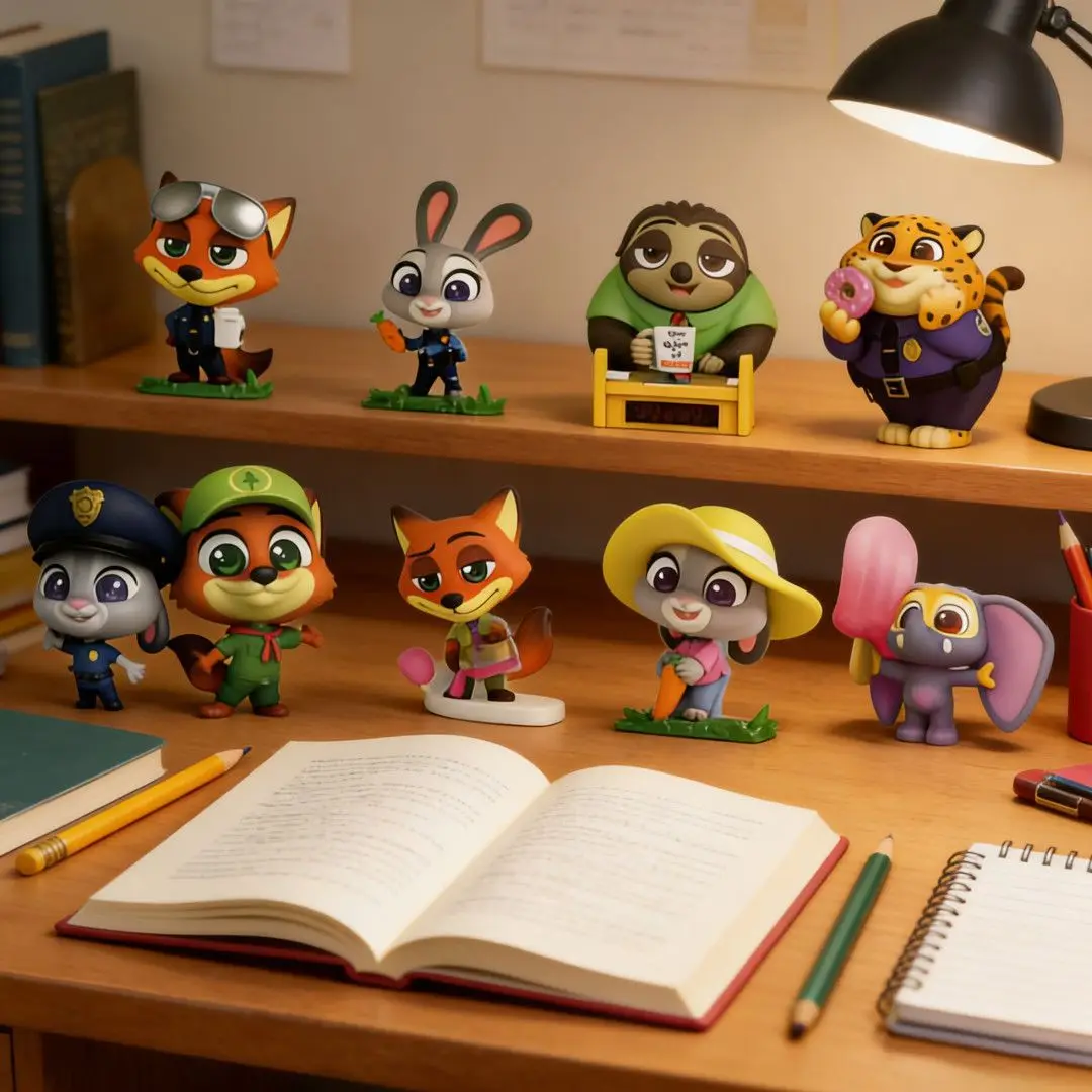 Figurines de personnages de la ville métropolitaine des animaux fous de Zootopia, boîte aveugle, Nick Judy, jouets, poupées, modèles, ornements, cadeaux pour enfants