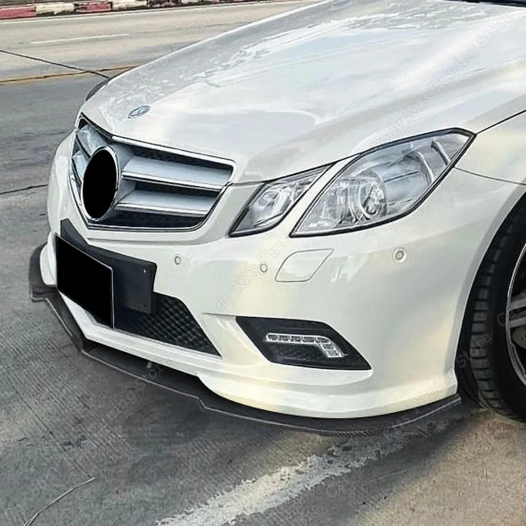 Front Bumper Splitters Body Kit Diffuser Spoiler For Mercedes Benz E class Coupe C207 AMG e350 e250 e500 Pre-facelift 2009-2012