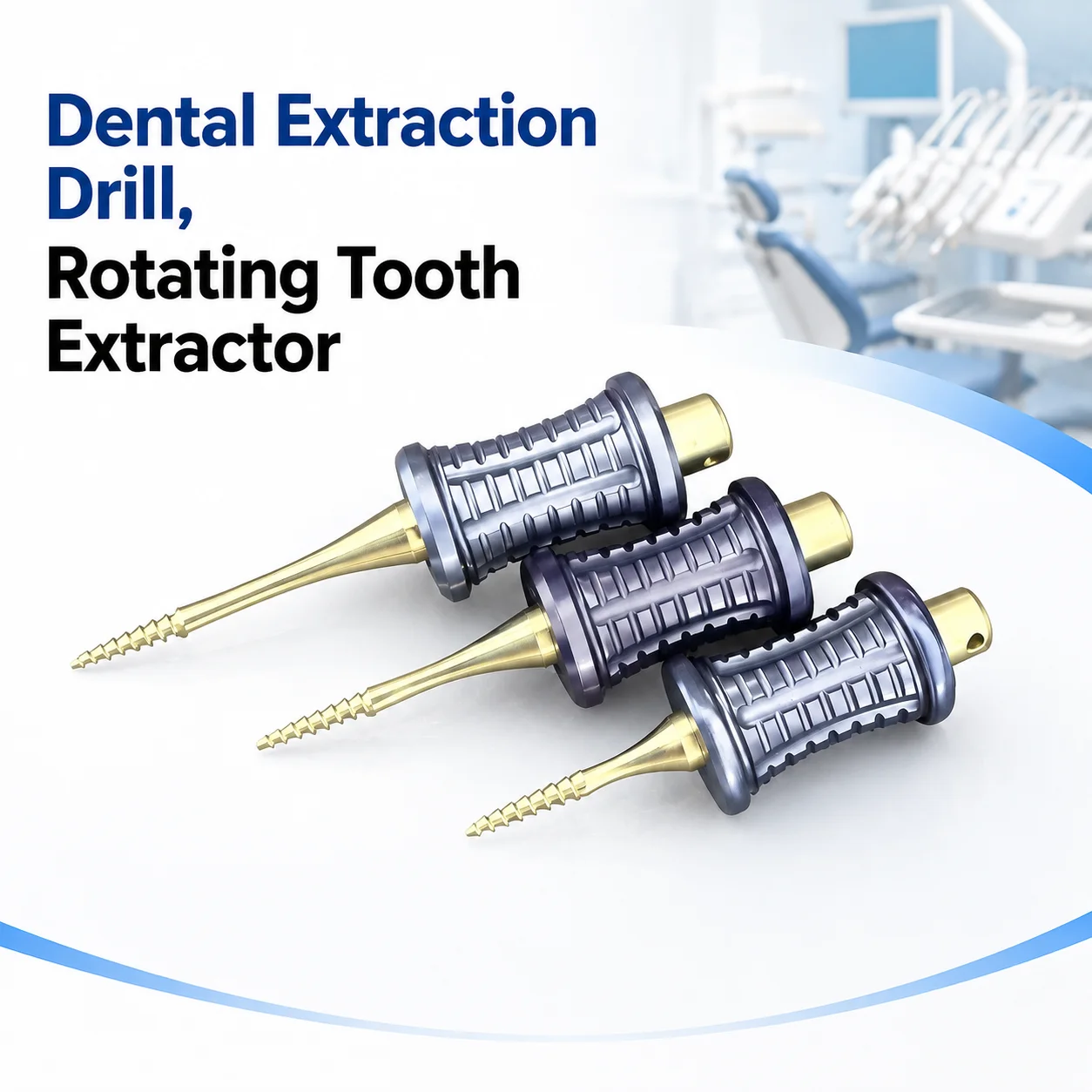 Dental Broken Root Drill & Extractor Set High Toughness Fracture Resistant Root Fragment Remover for Dental Clinic