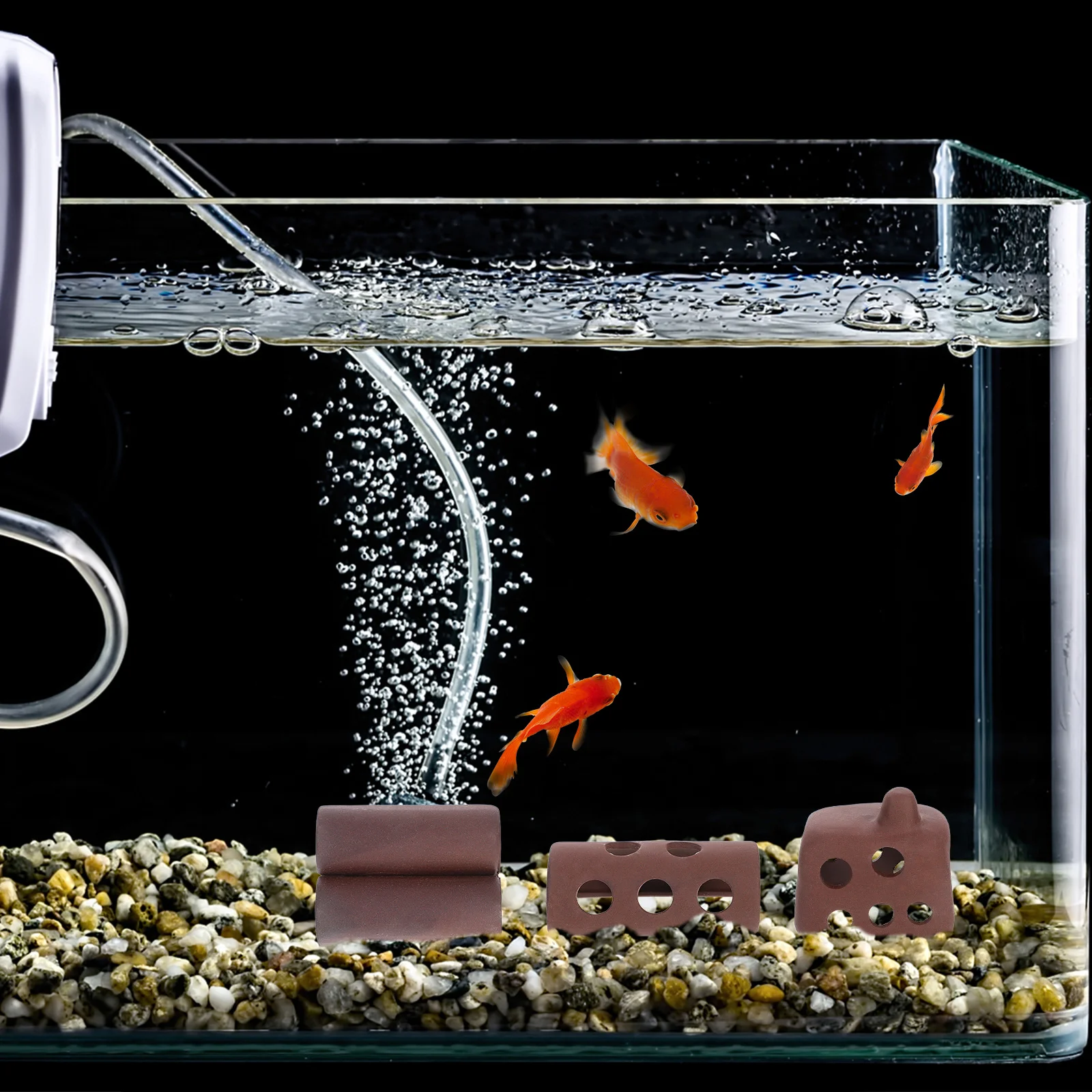 

7Pcs Fish Tank Decorations Aquarium Purple Clay Ceramic Fish Shrimp Breeding Hideout Shelter Caves Aquarium Landscape Ornament