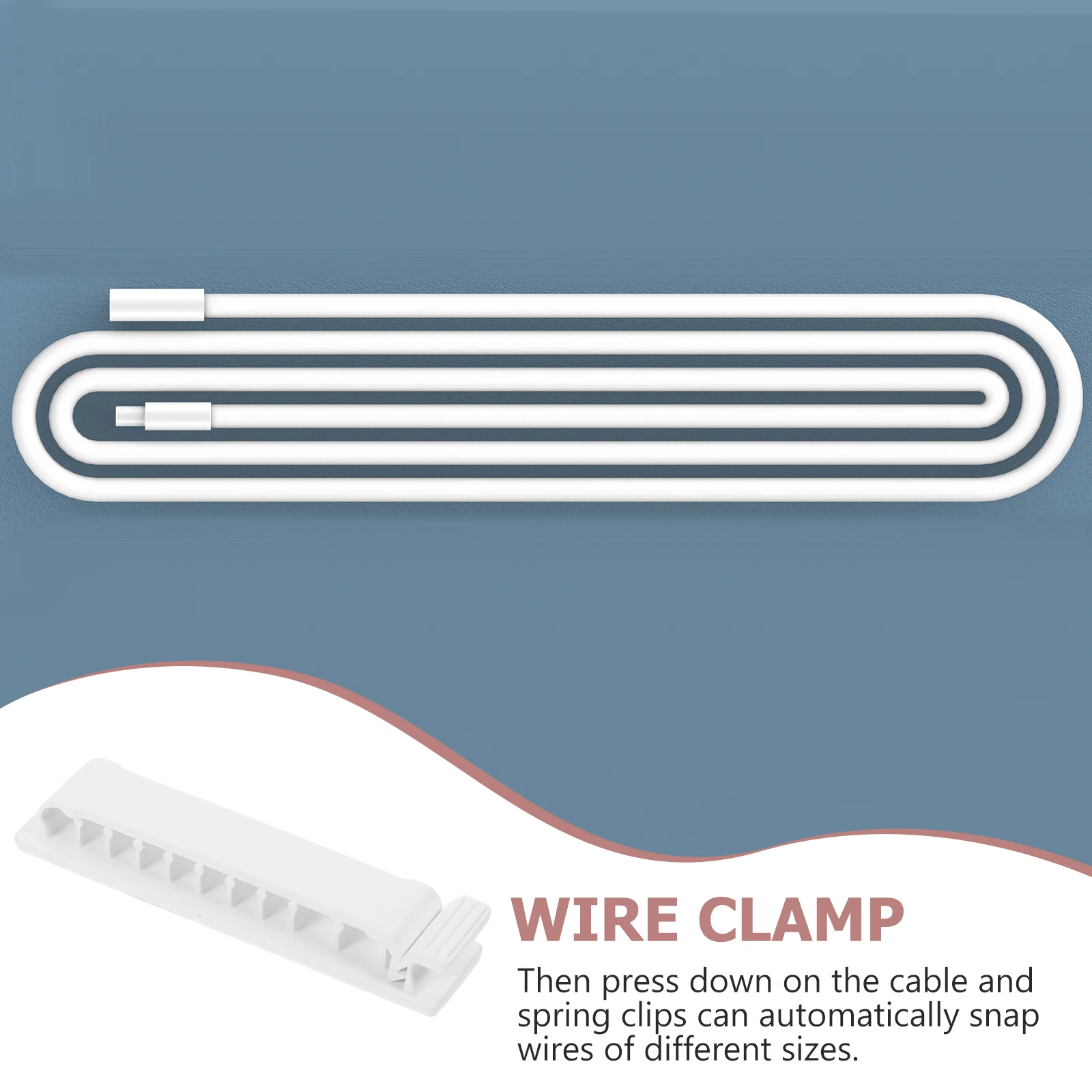 

4pcs Wire Holder Cable Organizer Adhesive Cord Keeper 2 Gear Tension Adjustment Desktop Cord Management Clips for USB