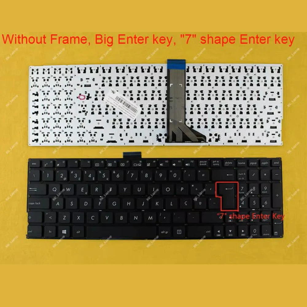 Nuevo Teclado PT portugués para ASUS X555L X555LA X555LB X555LD X555LF X555LI X555LJ X555LN X555L, sin marco negro