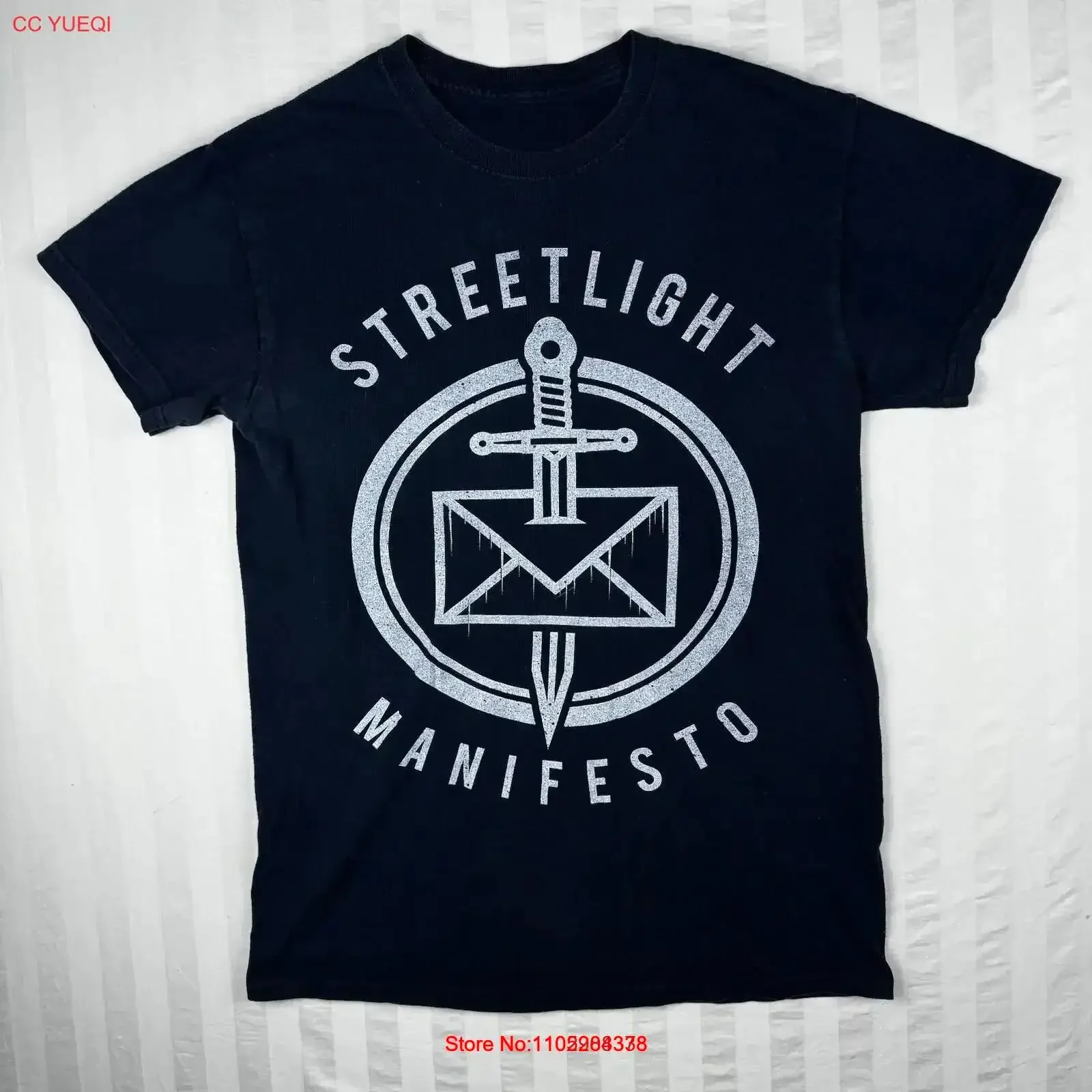 

Футболка Streetlight Manifesto, мужская маленькая черная футболка Ska Punk Band, винтажная стираная мужская модная мягкая слегка графическая повседневная стильная футболка