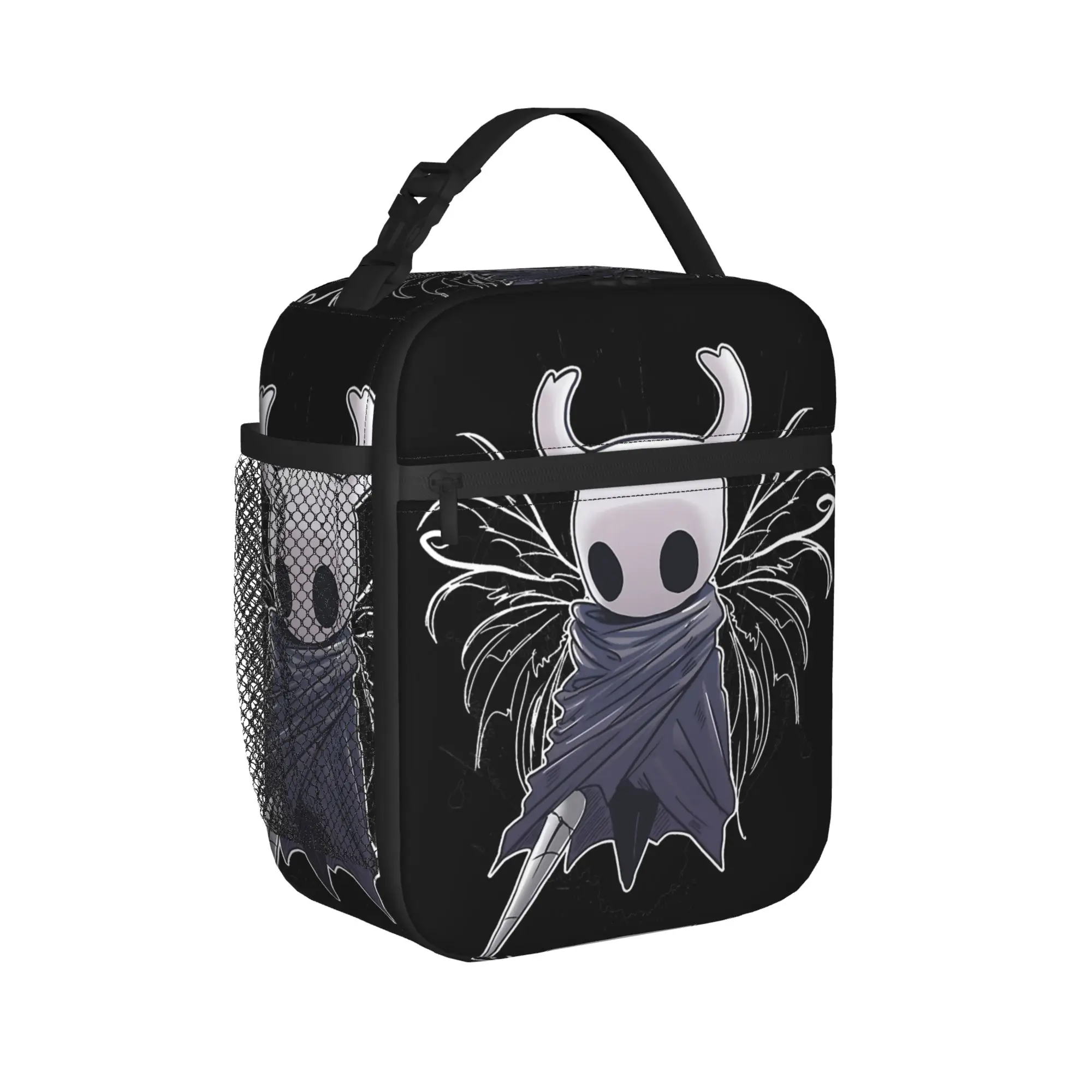 Dark Ghost Cartoon Game Insulated Lunch Bag Portable Hollow Knight  Lunch Container Thermal Bag Tote Lunch Box Food Storage Bags