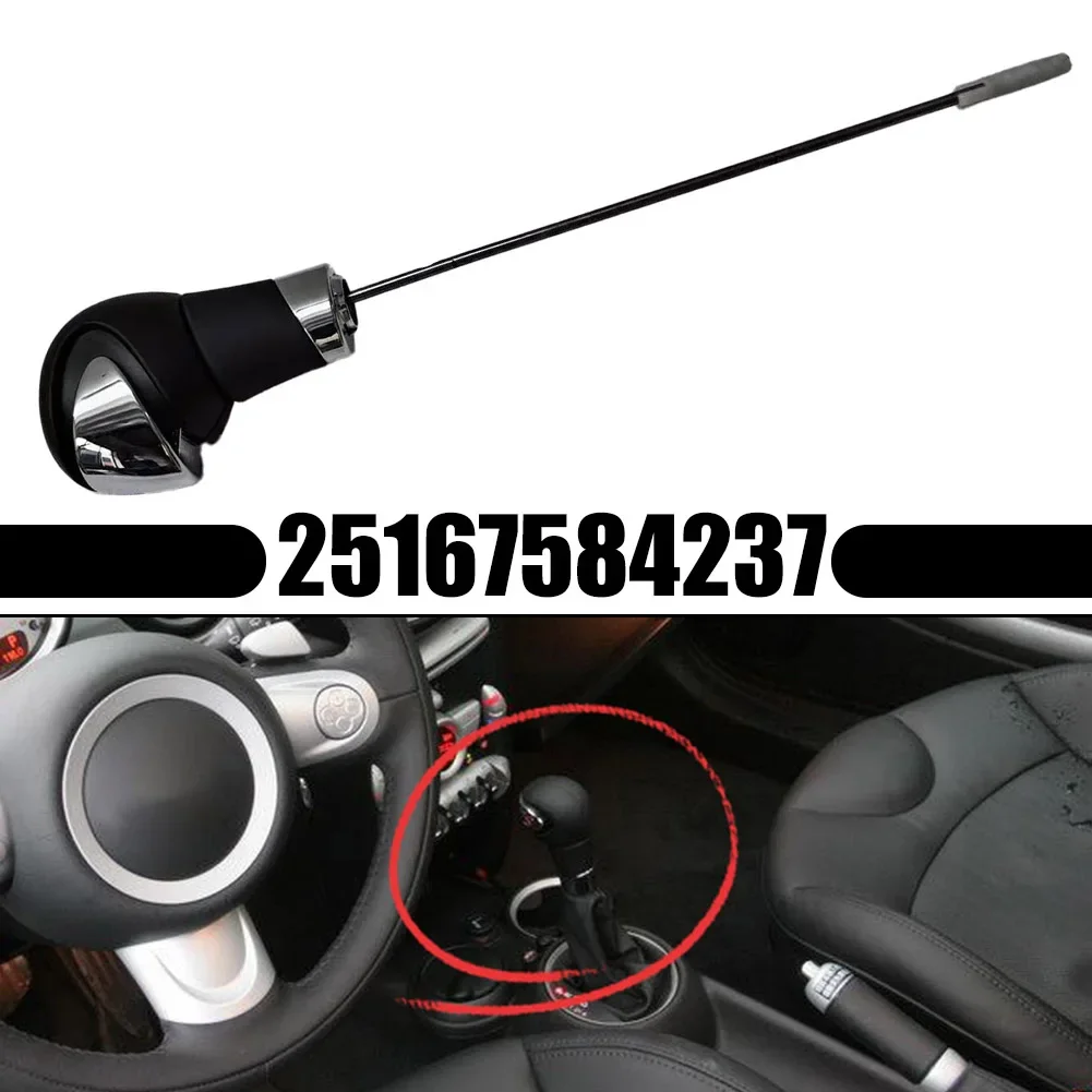 For MINI For Cooper R56 R57 R58 R59 R60 R61 Clubman R55 Countryman Paceman R61 For R Black Leather Automatic Gear Shift Knob