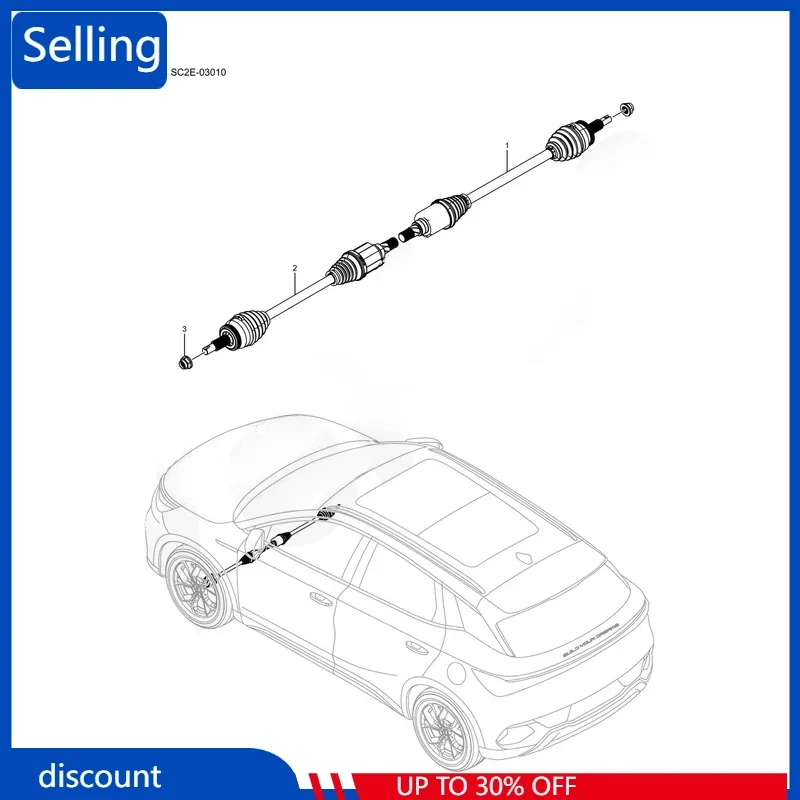 For BYD ATTO3 Yuan Plus 2021-2025 SC2E-03010 transmission half shaft Original Car Accessories Para Auto Tools