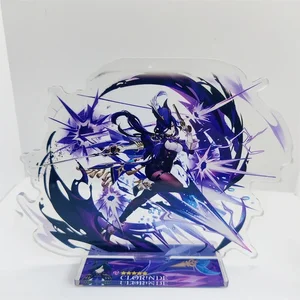 شخصيات جديدة جاك Arlecchino تأثير الاكريليك أنيمي نموذج Furina Mavuika Neuvillette جمع سطح المكتب الديكور سلاسل المفاتيح هدية أعلى 8 مبيعات سلسلة مفاتيح Genshin Impact - رقم 7