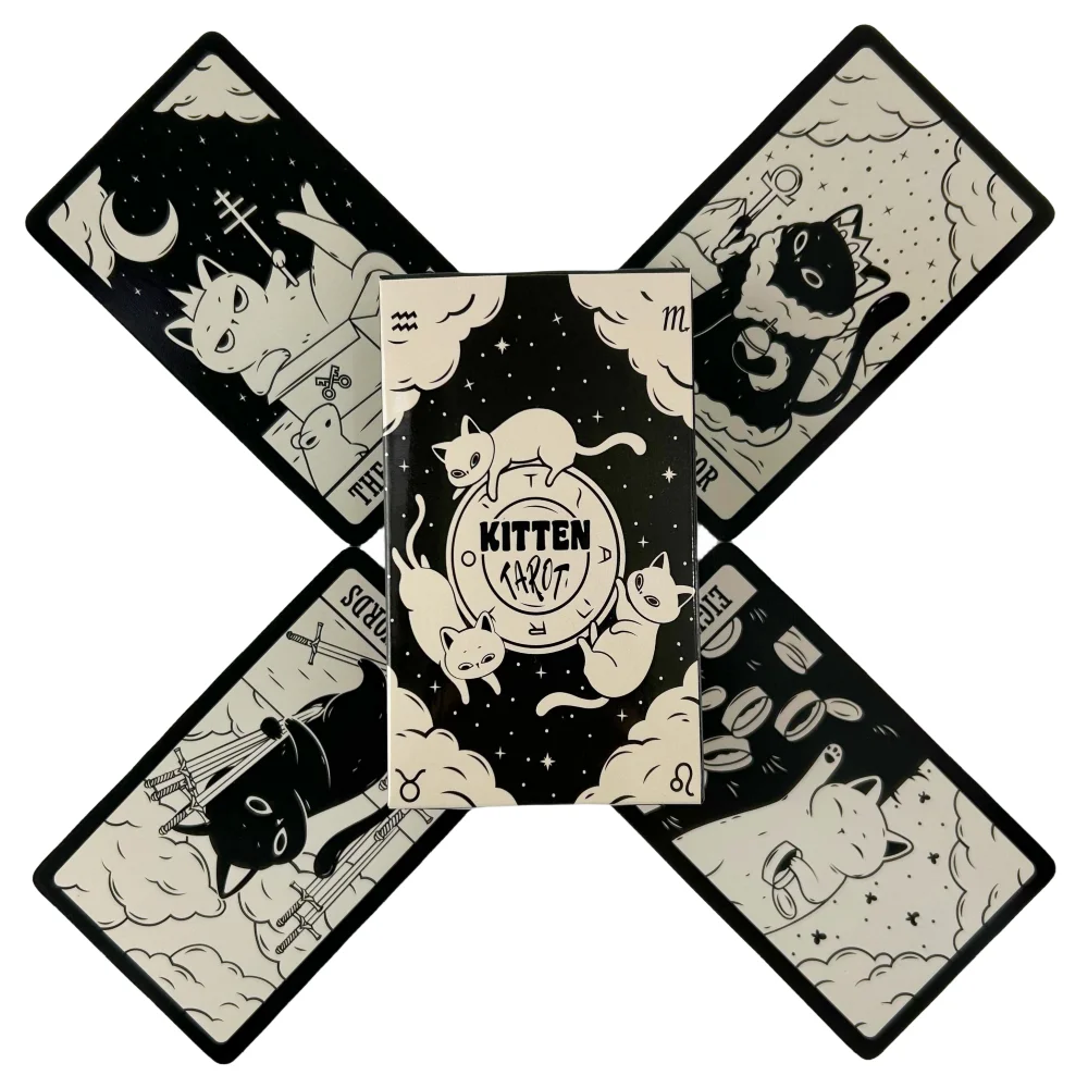 Cat Kitten Tarot Cards A 78 Deck Oracle English Visions Divination Edition Borad Playing Games